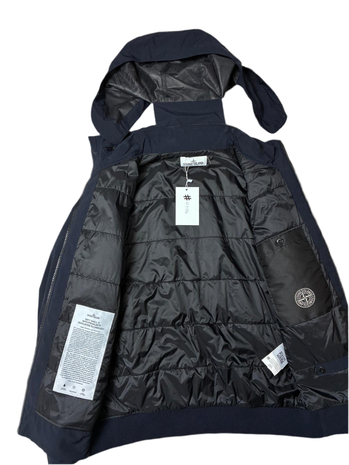 Stone Island soft Shell-R primaloft insulation with hood (S)