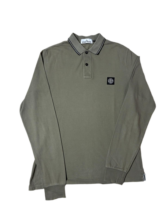 Stone Island polo longsleeve (L)